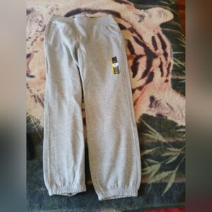 Athletic Works Light Gray Track Pants with Elastic Ankles